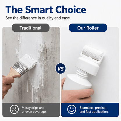 🔥Last Day 50% OFF - Waterproof Wall Repair Paste with Integrated Small Roller Brush