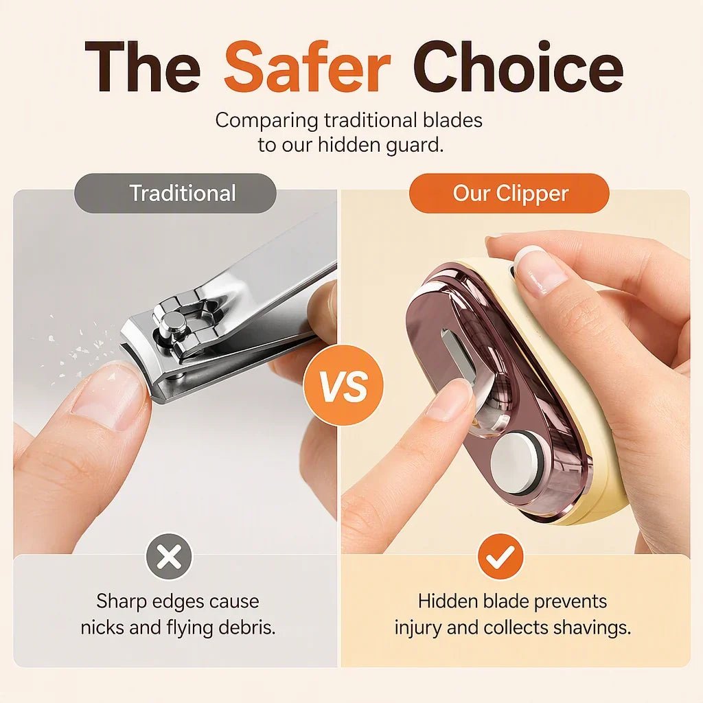 🔥🔥Last Day 50% OFF -✂️ 2-in-1 Smart Electric Nail Clipper & Polisher – Anti-Pinch Safety & LED Light 💅