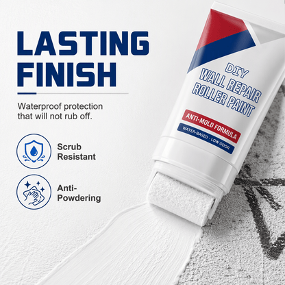 🔥Last Day 50% OFF - Waterproof Wall Repair Paste with Integrated Small Roller Brush
