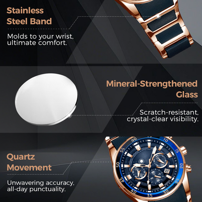 ⌚ 50% OFF! ⏳ Men's Waterproof Multifunctional Quartz Watch – Stylish & Durable ✨