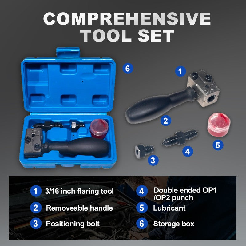 🔧 Professional Brake Line Flaring Tool Kit - Universal Fit for Cars, Trucks & Motorcycles