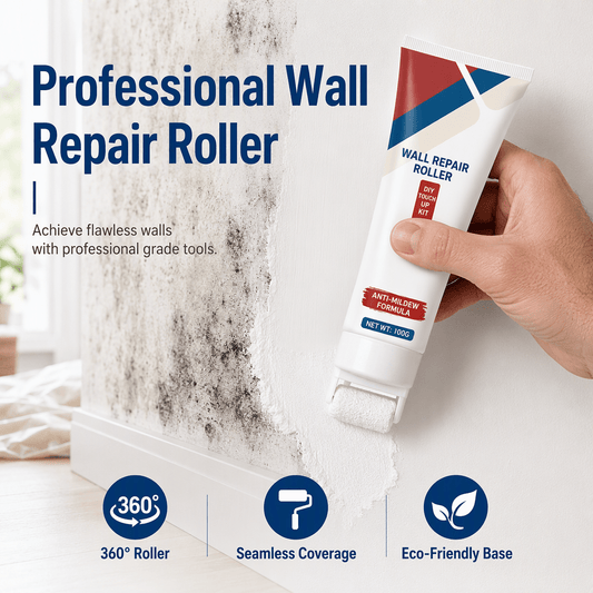 🔥Last Day 50% OFF - Waterproof Wall Repair Paste with Integrated Small Roller Brush