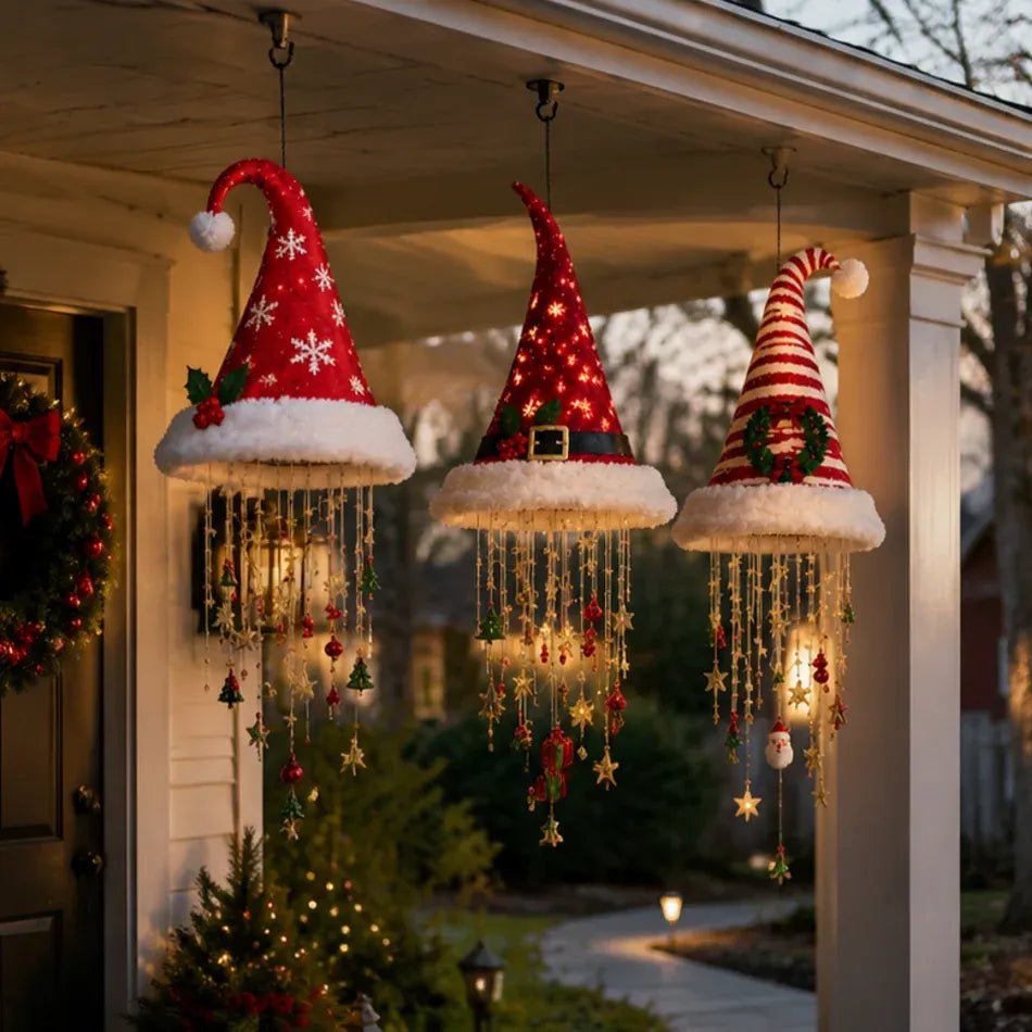 🔥Today 49% OFF🎅 Lighted Santa Hat Hanging Chandelier 🎄