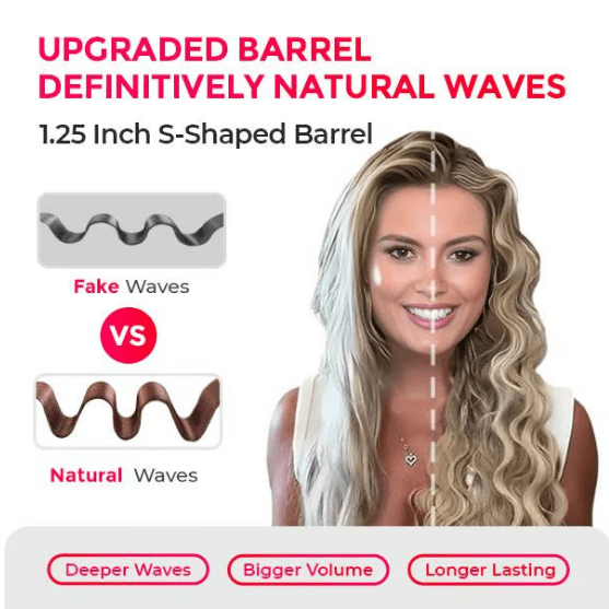 ✨French Wave Curling Iron, Fast Heating Adjustable Temperature, 1.6m Extension Cord, Suitable for Any Hairstyle Hair Type