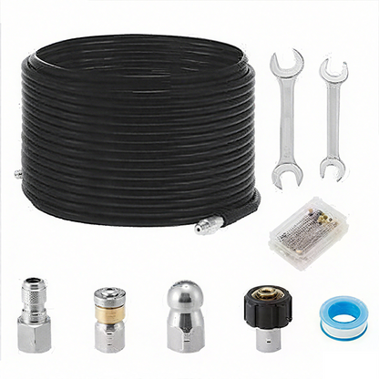 💦 50% OFF INSTANT! 🚿 5800PSI Sewer Jetter Kit - Unclogs Drains/Pipes with Rotating Nozzle, Fits Most Pressure Washers 🔧📦