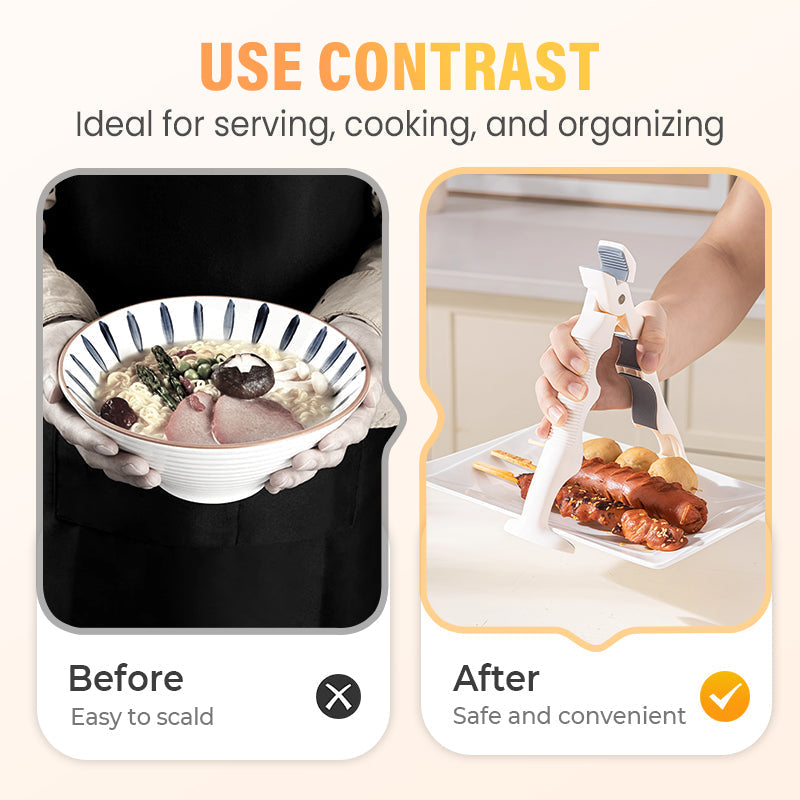 3-in-1 silicone clip for bowls and plates