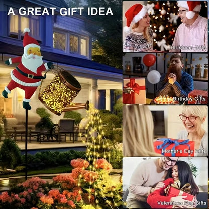 🎁Christmas Sale 50% OFF🎅✨Santa Watering Can Solar Light with Ground Stake