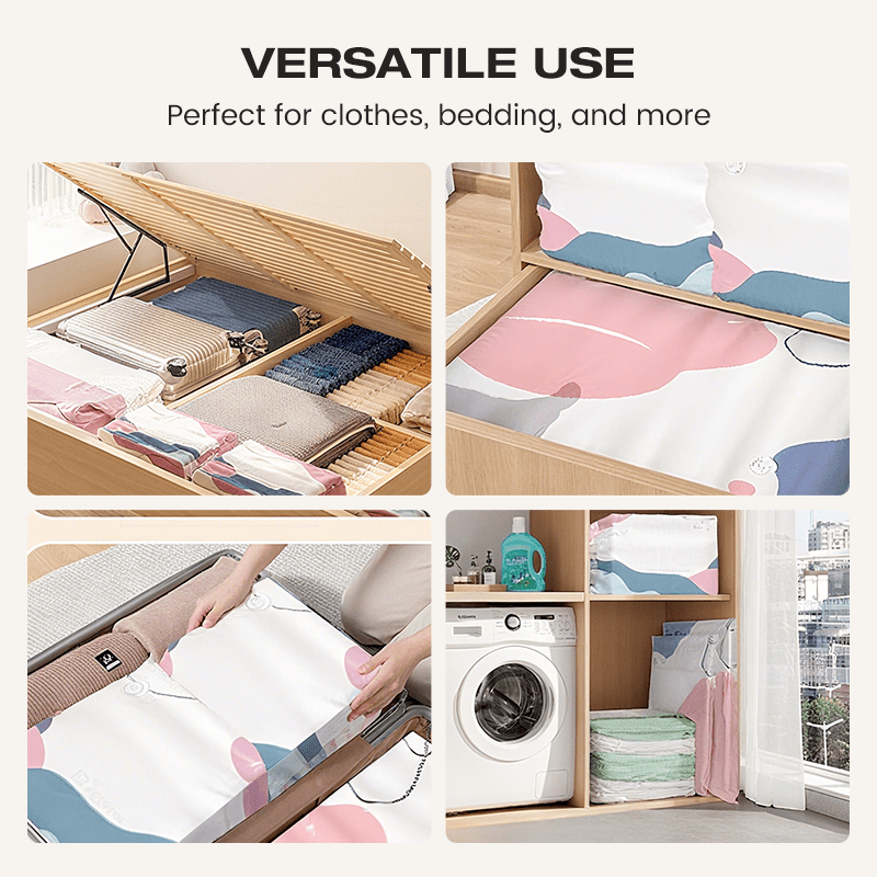 🥳LAST DAY BUY 3 GET 2 FREE!!💞50K+ SOLD!🧳💨 No‑Pump Vacuum Storage Bags