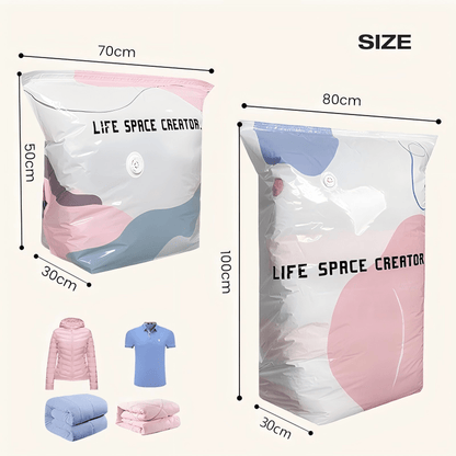 🥳LAST DAY BUY 3 GET 2 FREE!!💞50K+ SOLD!🧳💨 No‑Pump Vacuum Storage Bags