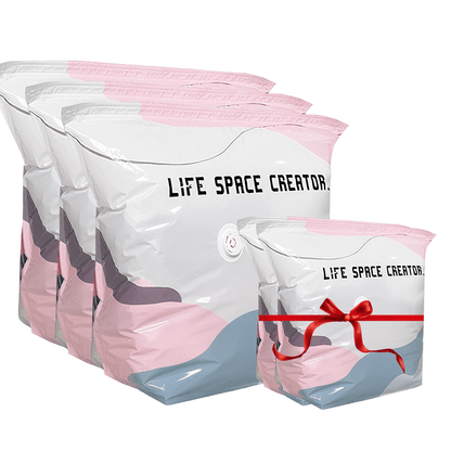🥳LAST DAY BUY 3 GET 2 FREE!!💞50K+ SOLD!🧳💨 No‑Pump Vacuum Storage Bags